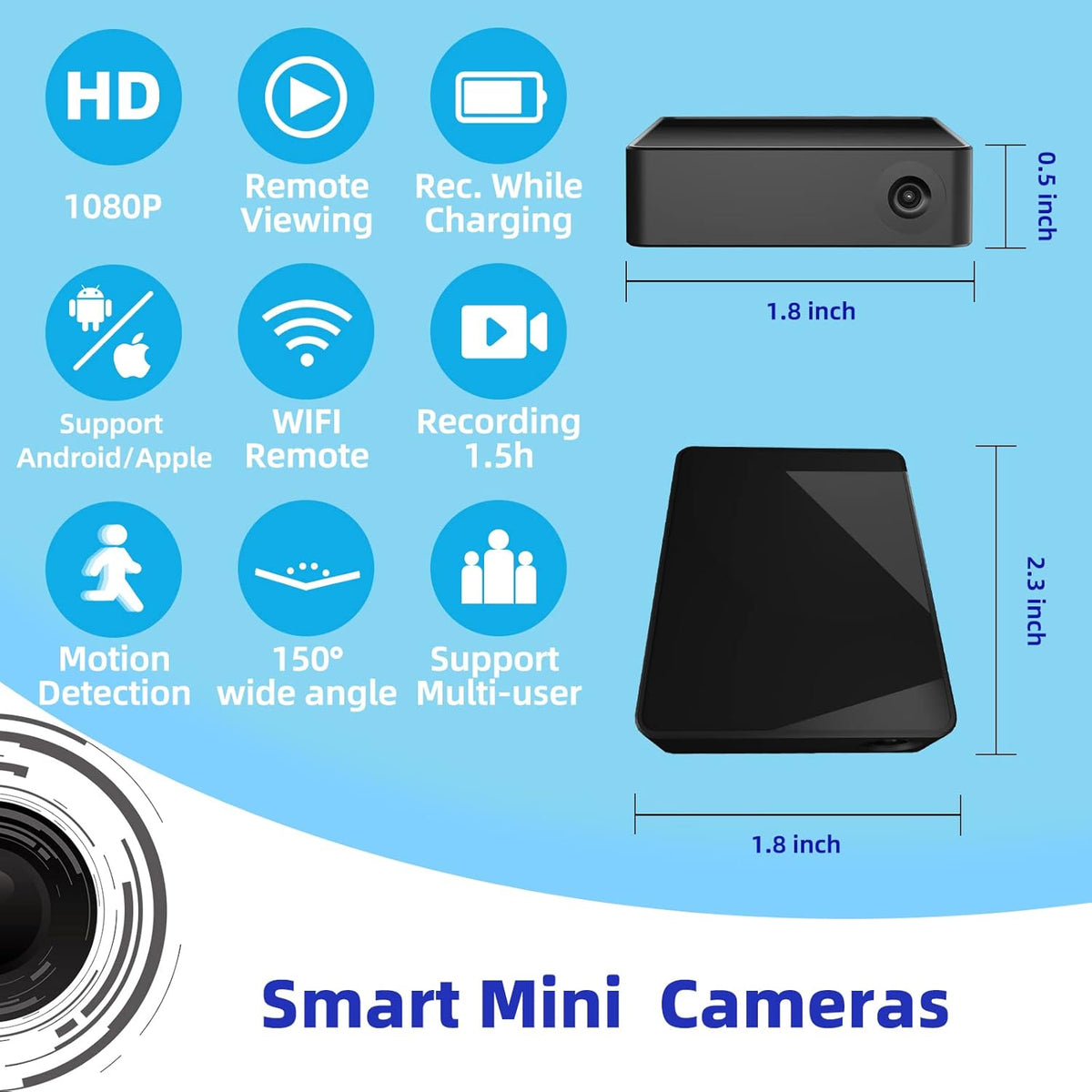 Mini Security WiFi Camera 1080P Wireless Small Home Camera with Motion Detection J3485