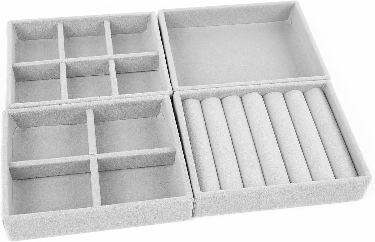 4PCS Stackable Jewelry Organizer Trays M4625