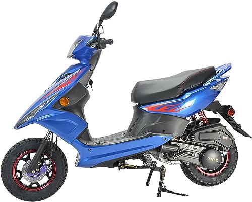 150cc Gas Moped Scooter with 10 inches Aluminum Wheels Black D7104