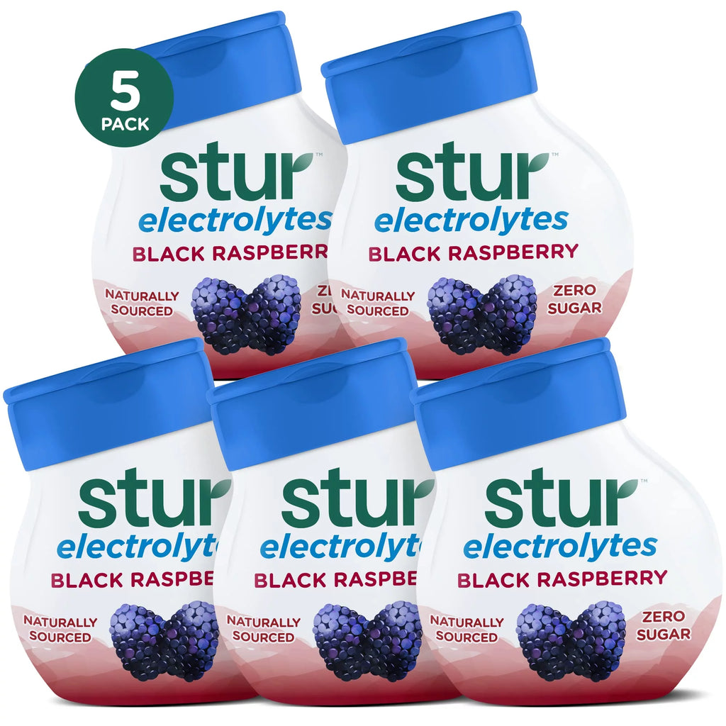 Black Raspberry Electrolyte Water Enhancer, 5 Bottles Y278