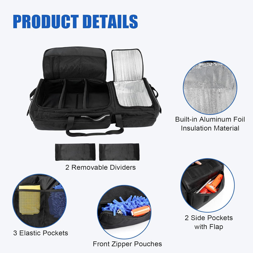 Under Seat Storage Bag with Refrigerated Bag Black F4577