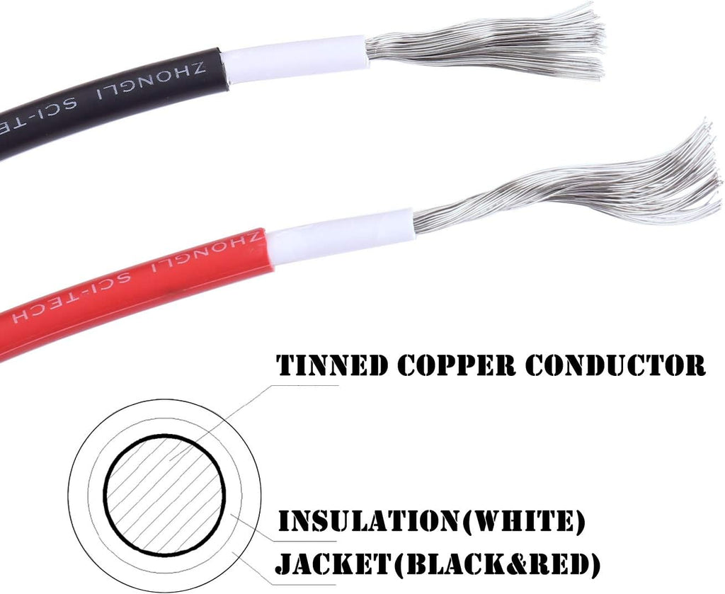 50 Feet 10AWG Solar Extension Cable with Female and Male Connector B8778
