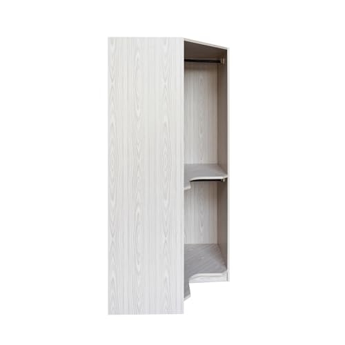 Gray Corner Wood Wardrobe E51395