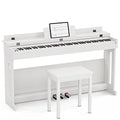Black 88 Key Weighted Keyboard Piano with Piano Bench T119096