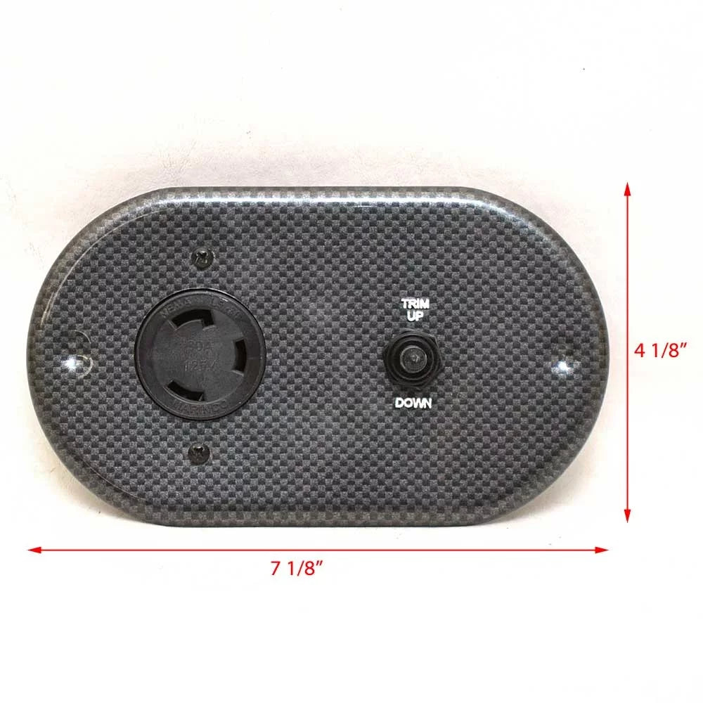 Boat Trolling Motor Panel 7 1/8 x 4 1/8 Inch 30A 125V K272