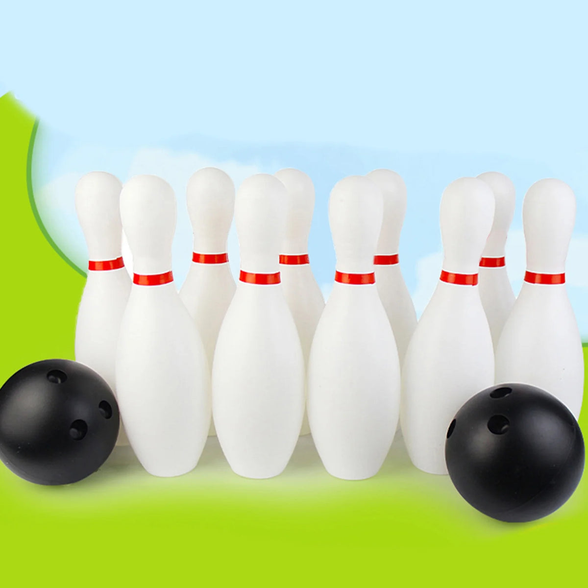 12Pcs Toddler Kids Bowling Game Set Q1341