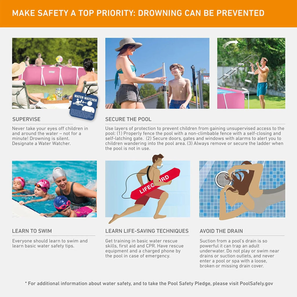 Pink 8' x 30" Above Ground Swimming Pool I307
