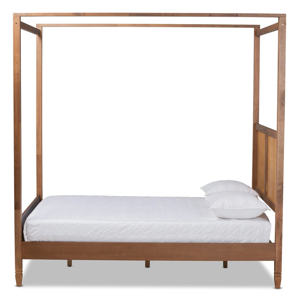 King Synthetic Rattan Canopy Bed L118865
