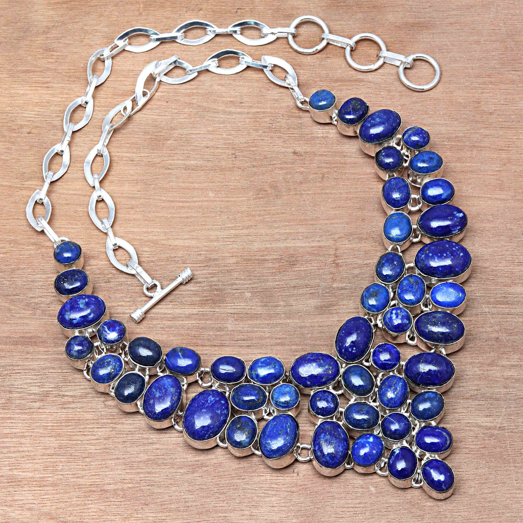 Lapis Lazuli Cabochon Gemstone Necklace A346012