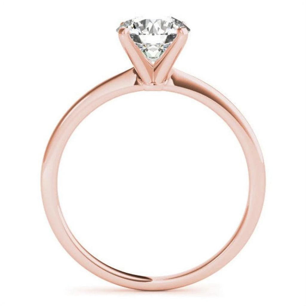 14K Rose Gold Moissanite Wedding Ring M809788