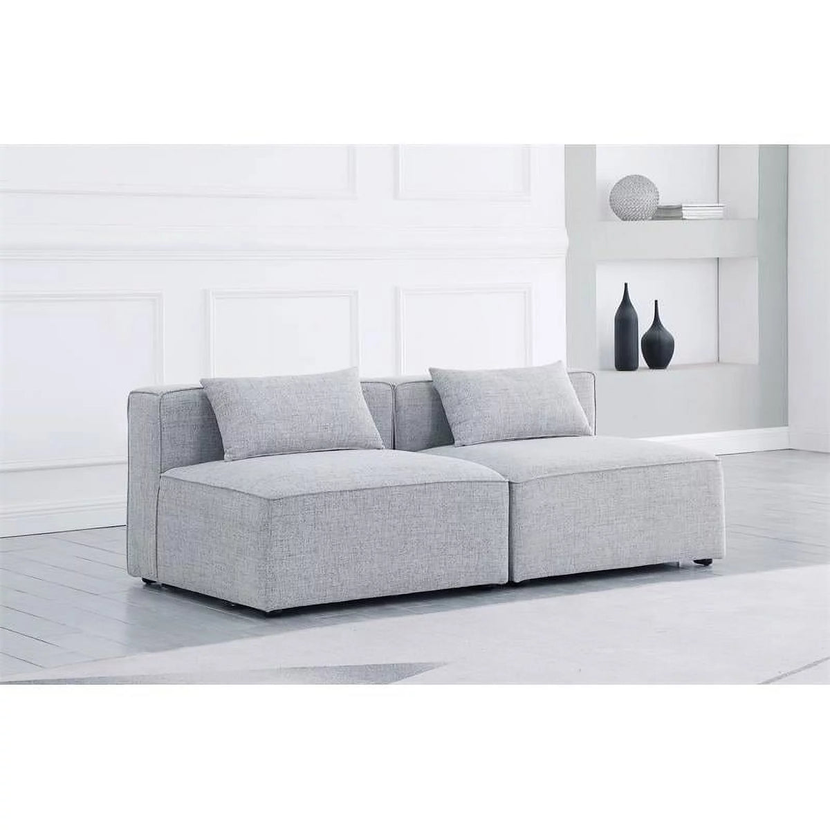 Grey Linen Modular Sofa J177031