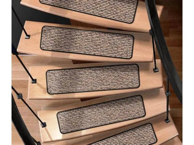 Set of 12 Black Indoor Carpet Stair Treads T886