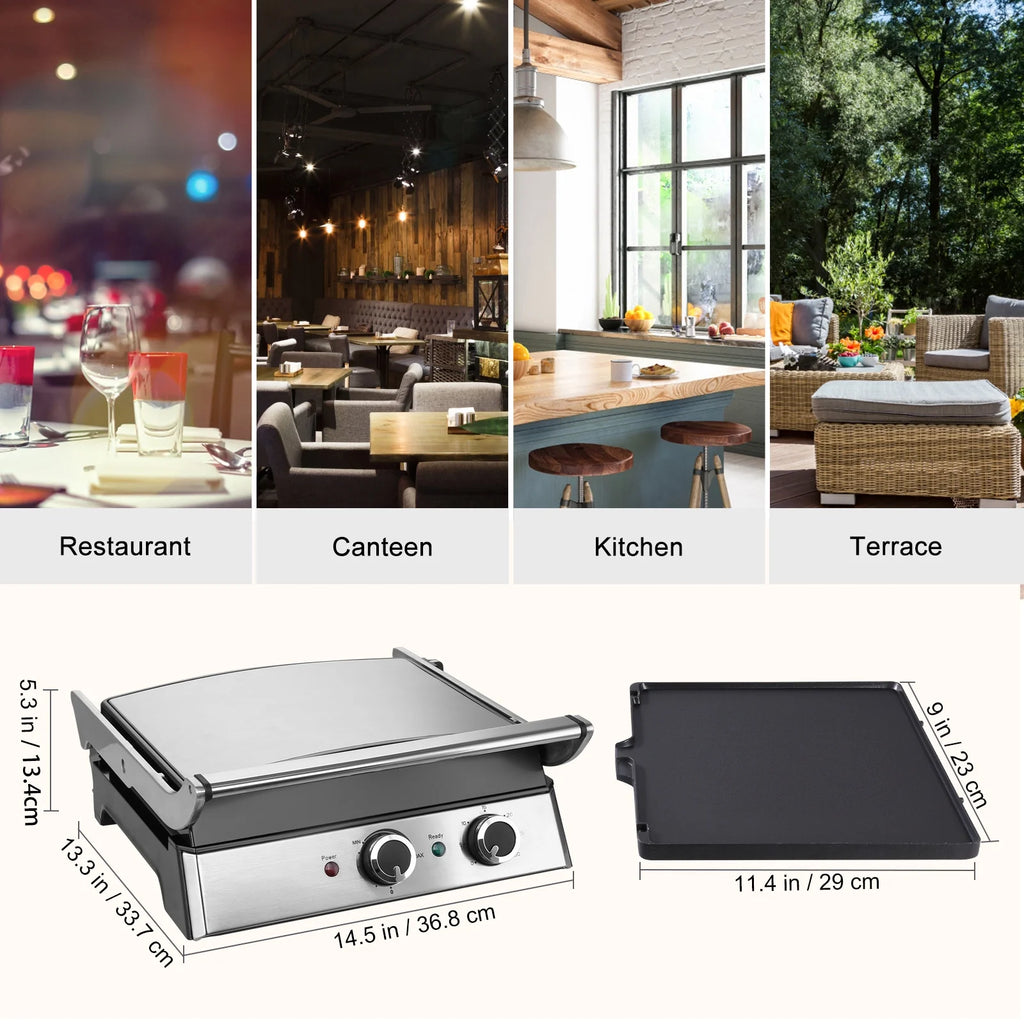 14.5" Commercial Electric Countertop Griddle Grill O74738
