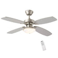 Brushed Nickel Ceiling Fan with Light and Remote Control V94493