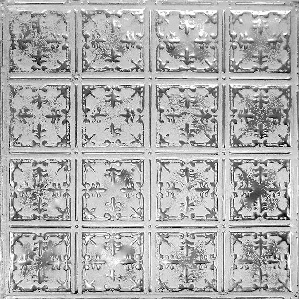 Silver Washed White Backsplash Panels S609