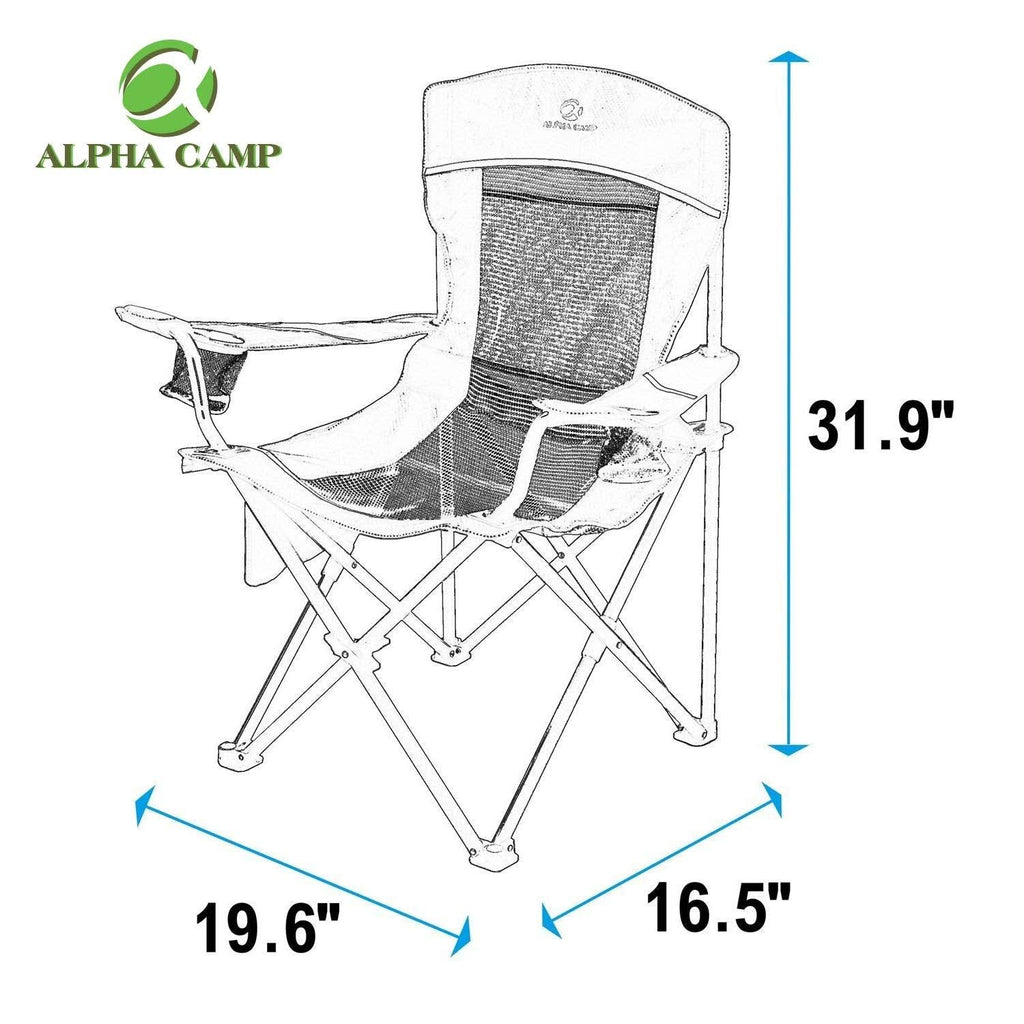 Oversized Mesh Camping Chair Red Grey Z857423