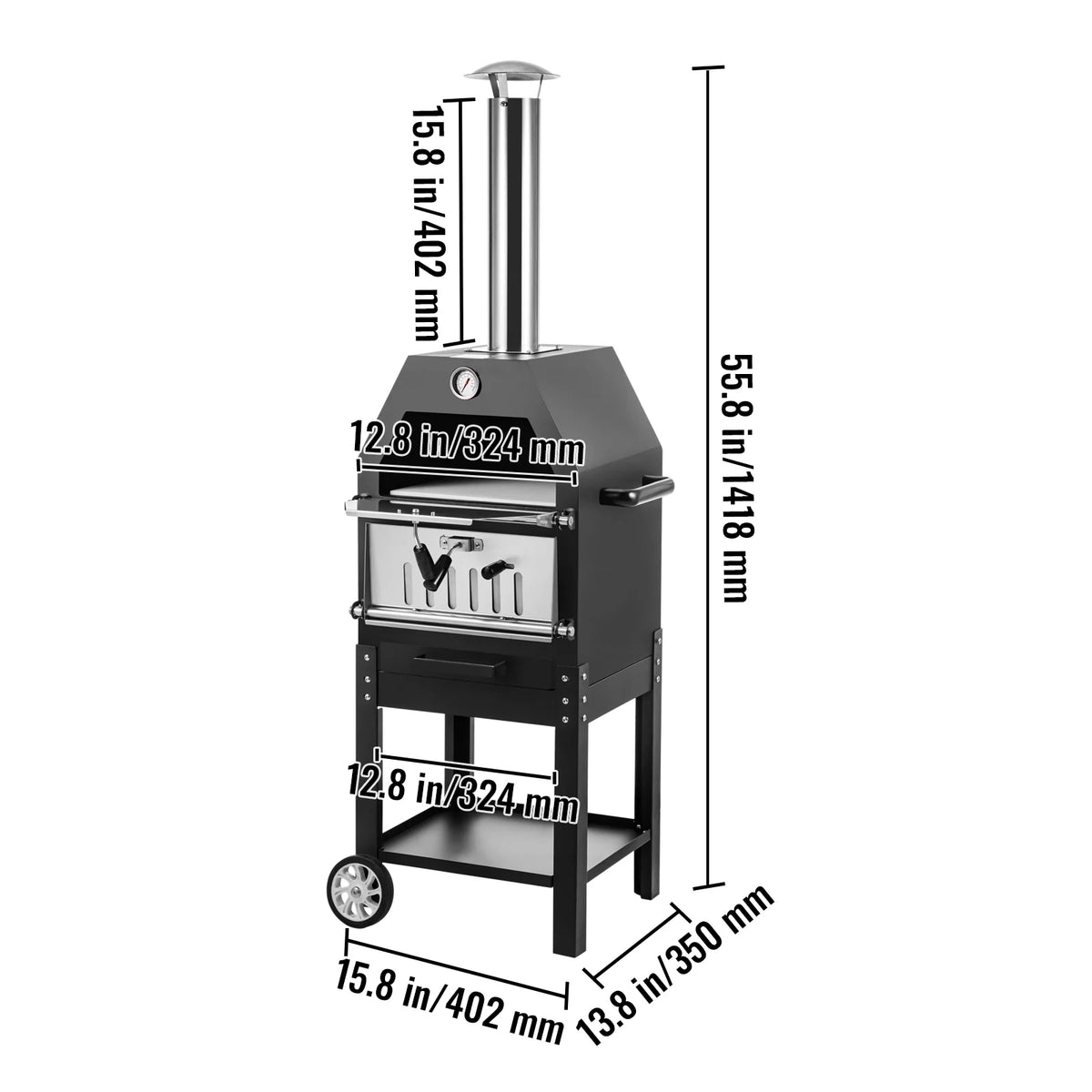Portable Wood Fired Pizza Oven D10951