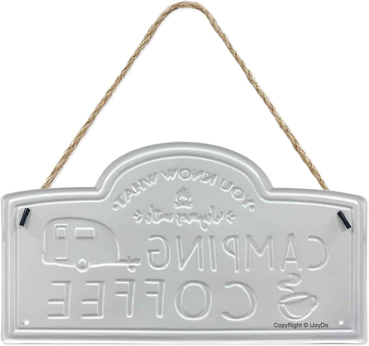 Camping Coffee Metal Sign 14 X 8 Inch D26846