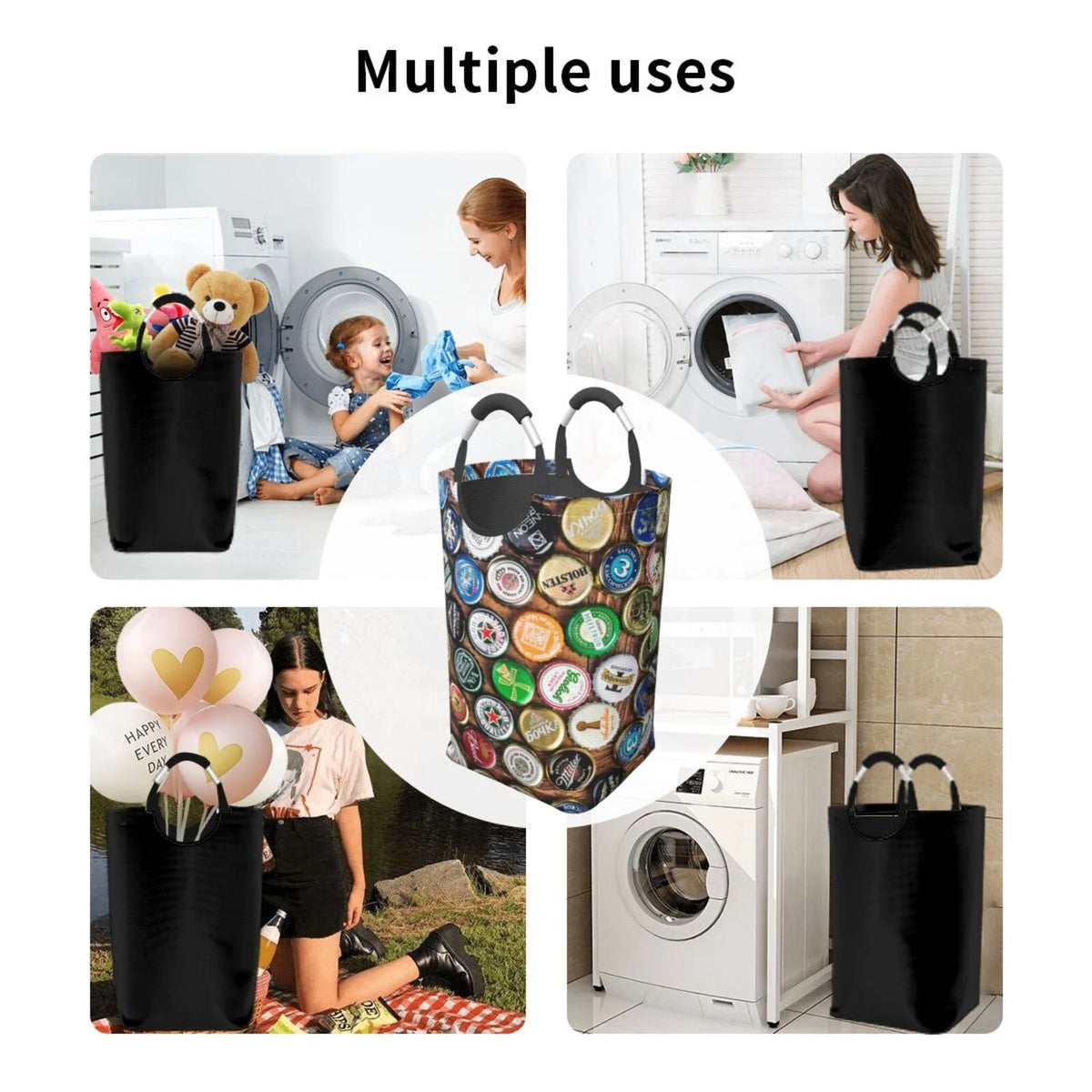 Large Canvas Fabric Laundry Hamper N854554