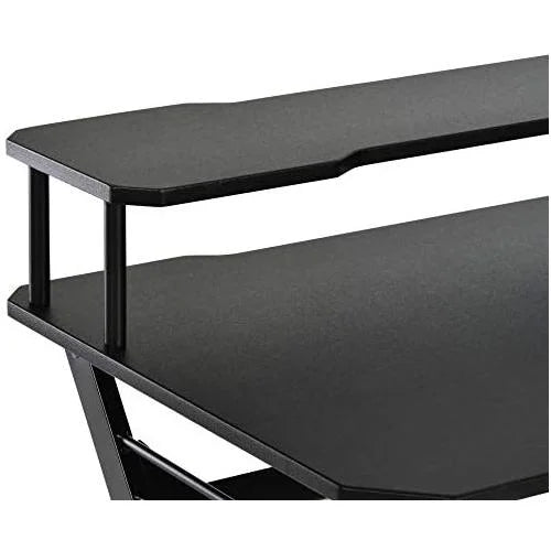 55 Inch Black Gaming Desk with Monitor Stand B479165