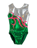 Green Kids Gymnastics Leotard H9051