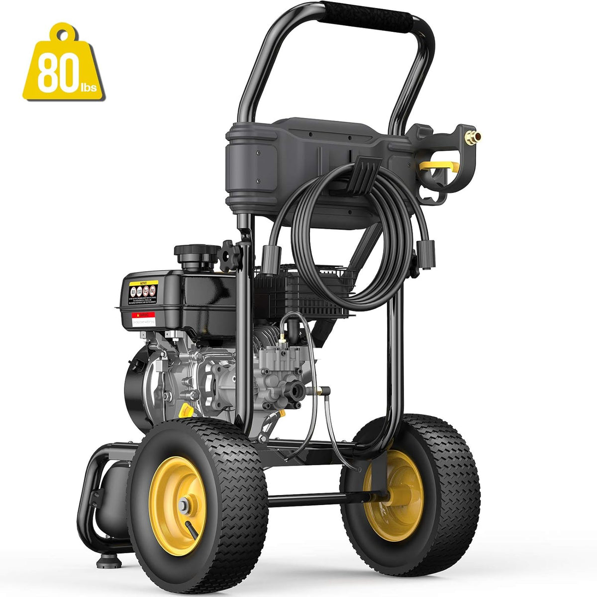 3500PSI Gas Pressure Washer 2.6GPM 212CC Power Washer with 50FT Hose and 5 Adjustable Nozzles K32035