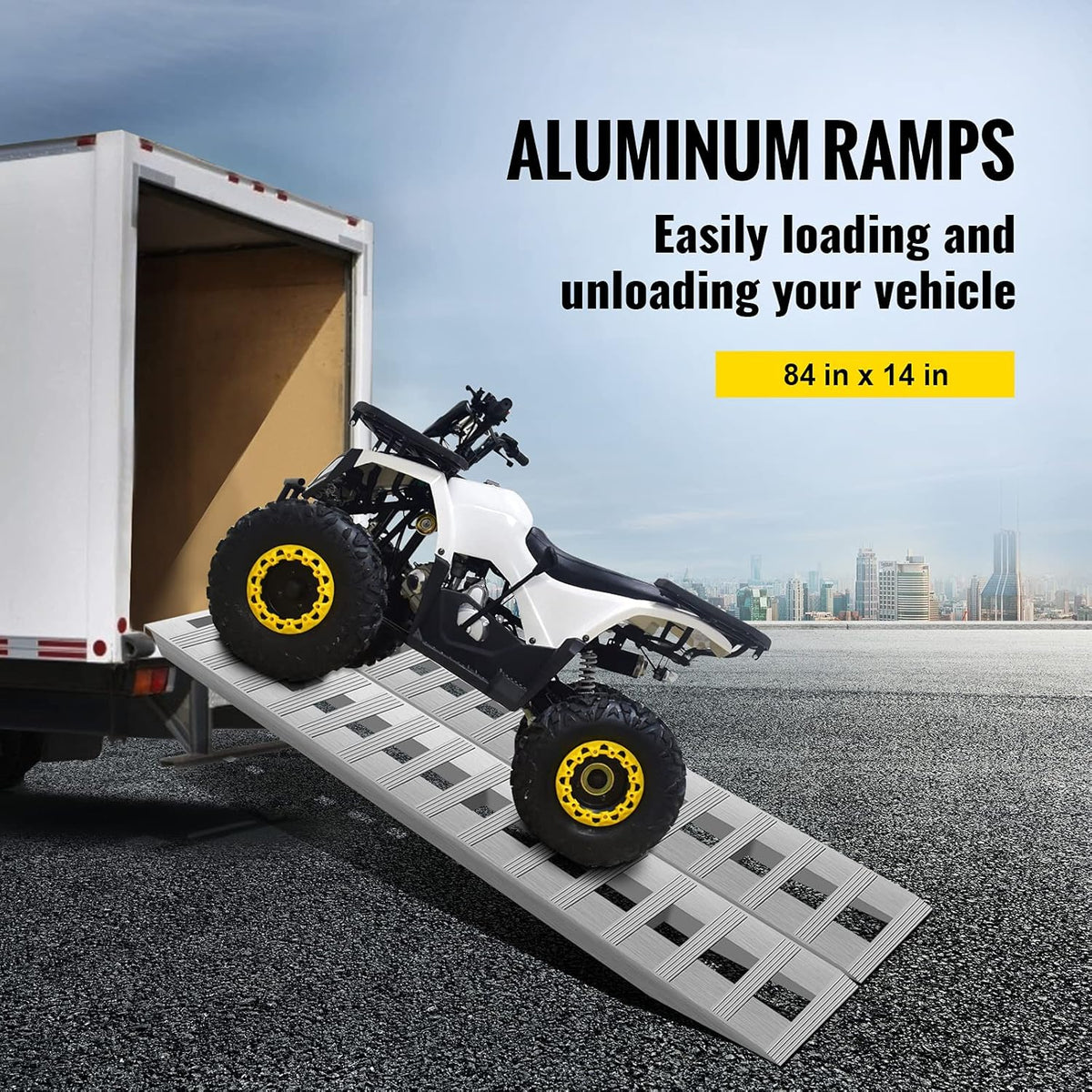 84x14 Inch Aluminum Ramps 1 Pair N4035