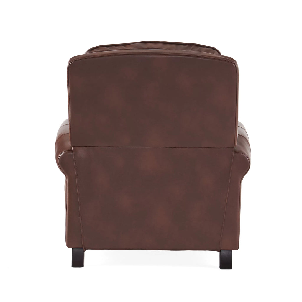 Multibrown and Dark Brown Faux Leather Recliner N841