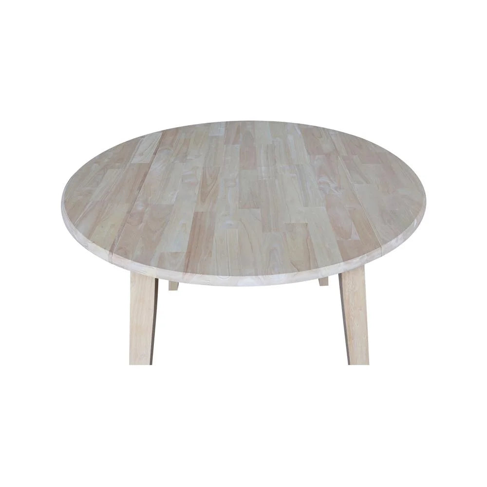 42" Round Solid Wood Dual Drop Leaf Table I6665