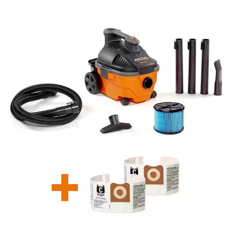 4 Gallon 5.0 Peak HP Wet/Dry Shop Vacuum S92638