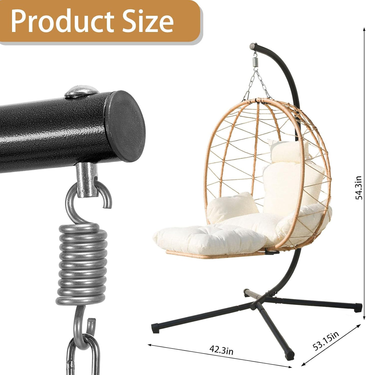 Small Hanging Egg Chair with Stand W73220