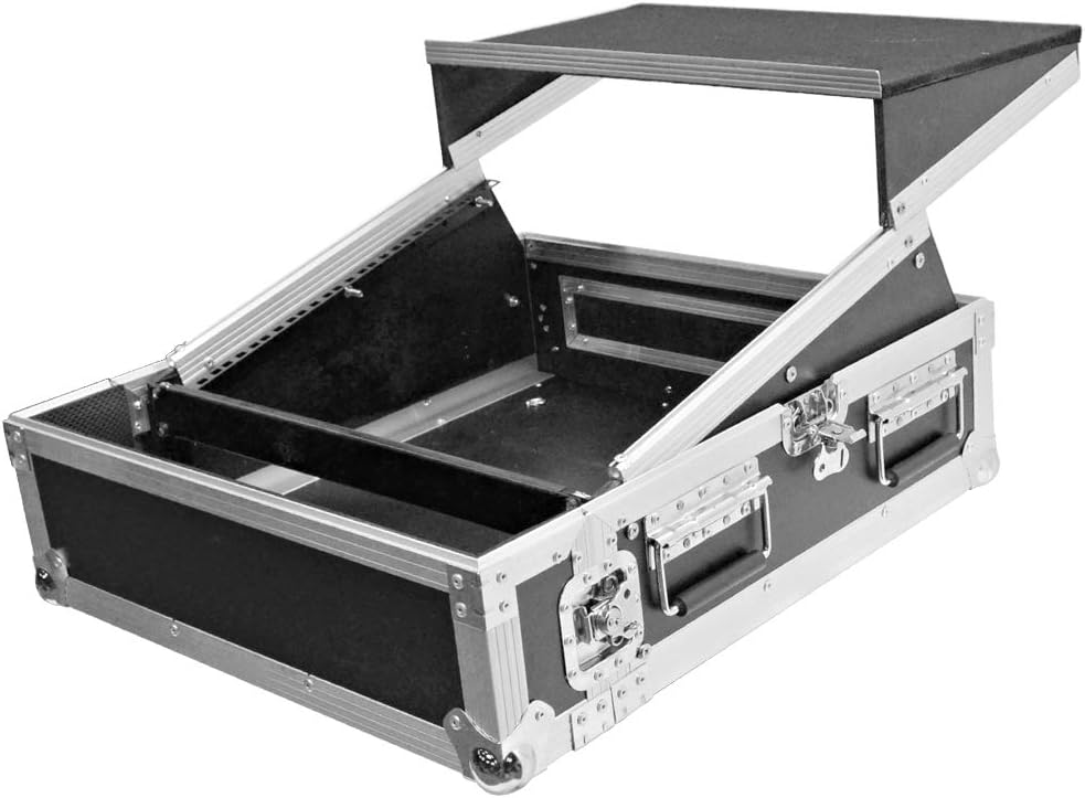2 Space ATA Rack Case with 10U Mixer Top and Laptop Shelf G55412