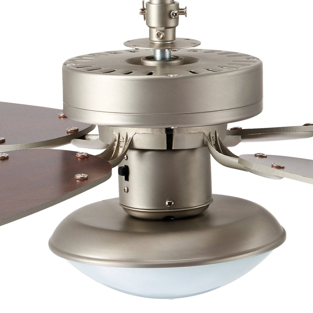 Brushed Nickel Ceiling Fan with Light and Remote Control V94493