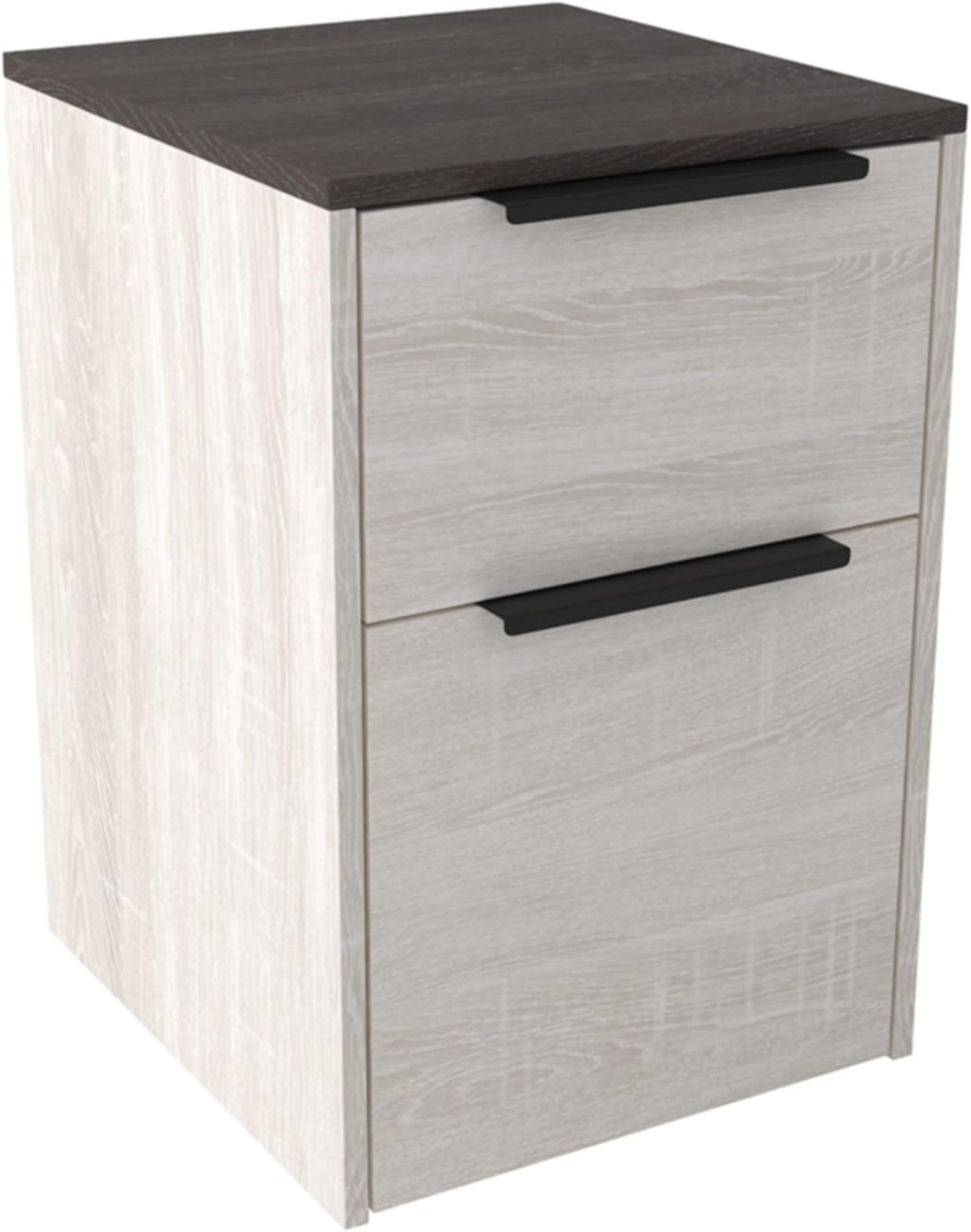 Whitewash Brown 2 Drawer Filing Cabinet K663730