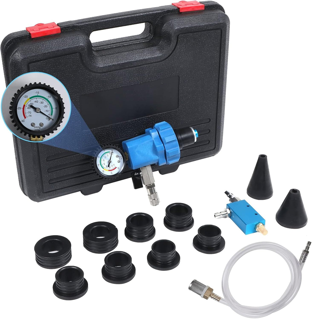 Coolant Vacuum Refill Kit with 2 Tapered Rubber Adapters, 8 Replaceable Adapter Sleeves, Pack of 2 N5833