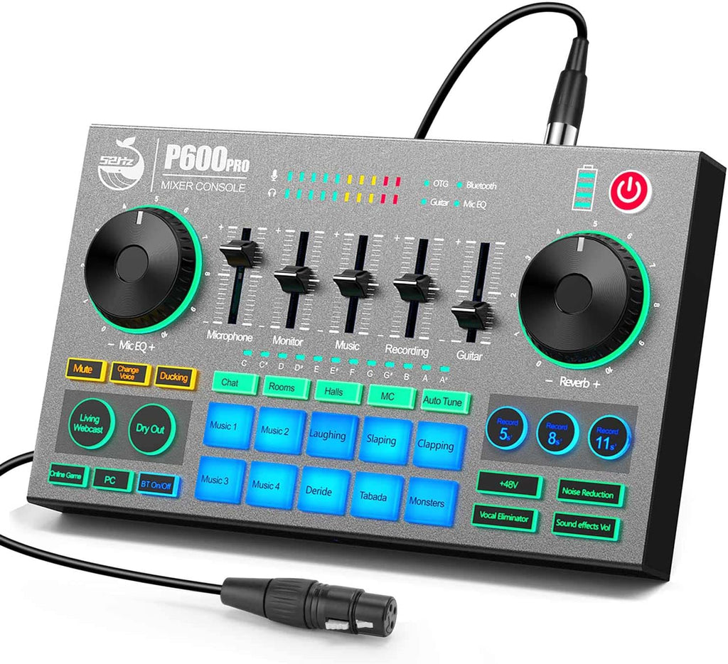 Audio Mixer with BT 5.0 Type C USB Interface G643