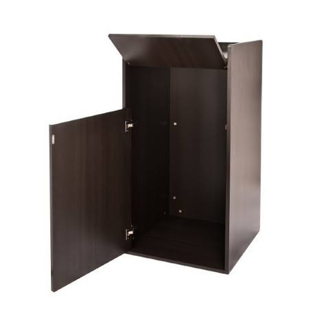 Black 40 Gallon Wood Trash Can Enclosure I800926