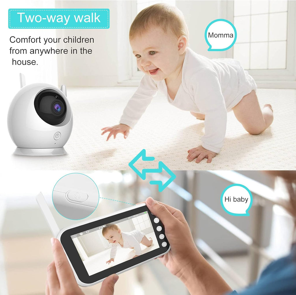 Video Baby Monitor with Camera and Audio, 4.3 Inch LCD Screen P744476