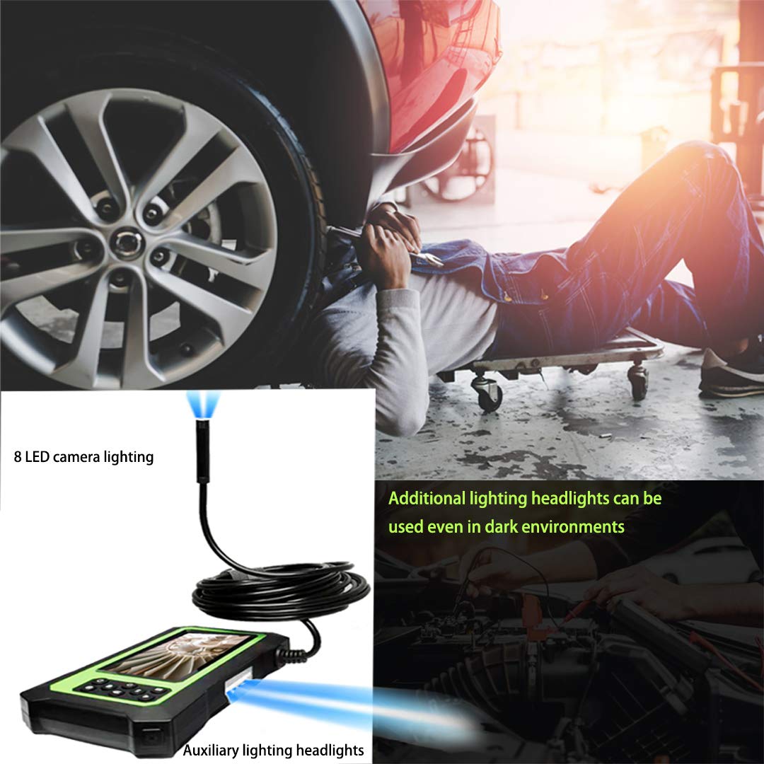 Endoscope Camera with Lights, 1080P HD Borescope Camera 4.3 Inch LCD Screen IP67 Waterproof, 3000mAh Battery, 32GB TF Card R667