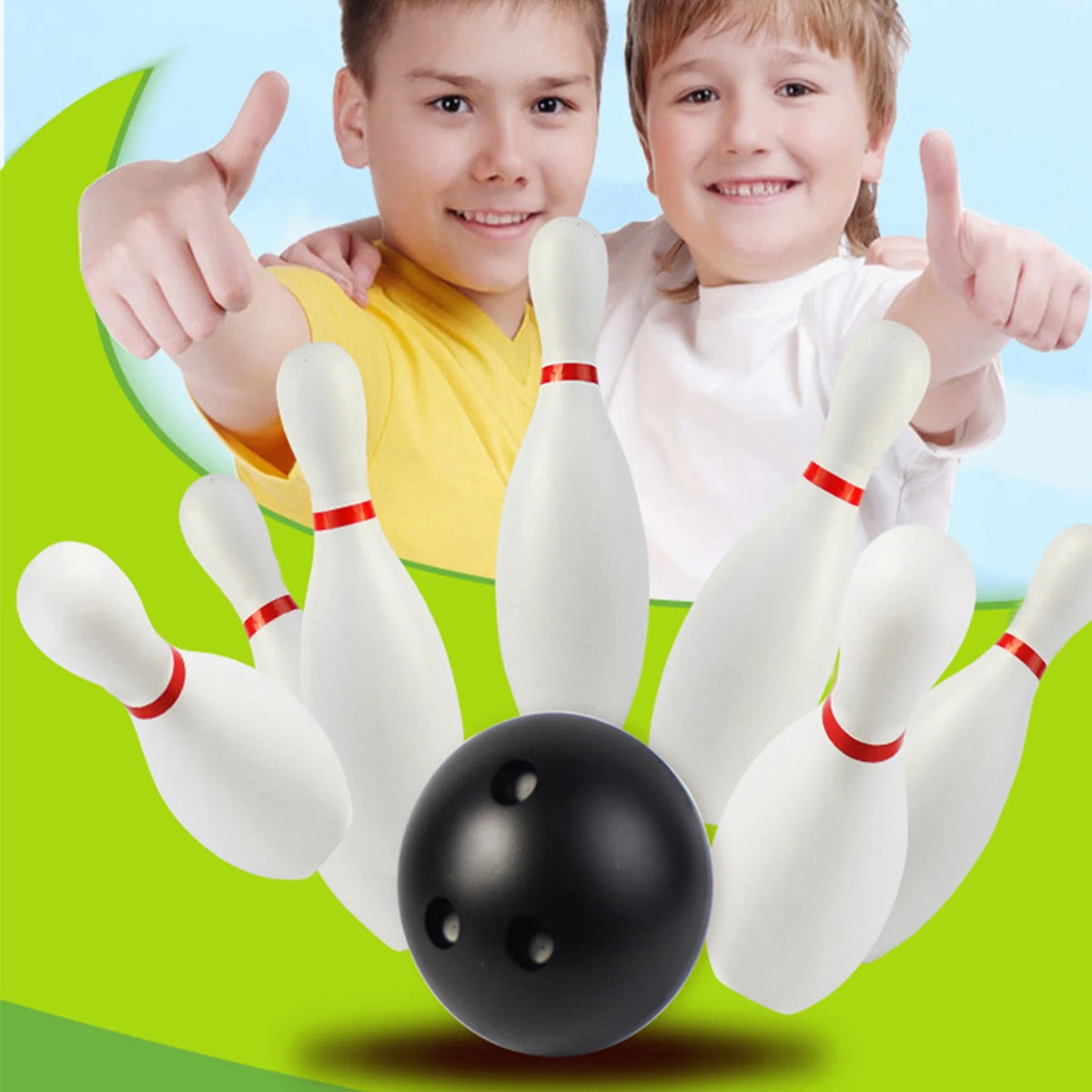 12Pcs Toddler Kids Bowling Game Set Q1341
