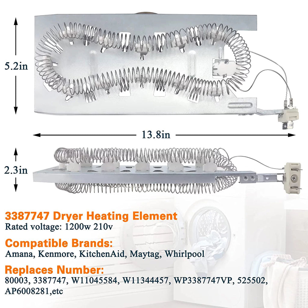 Dryer Heating Element with Thermal Fuse Kit P244183