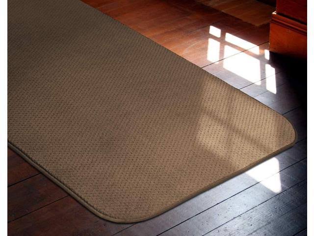 Toffee Brown 22 ft. x 27 in. Skid-Resistant Carpet Runner M789763