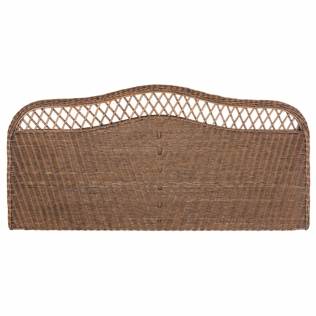 Antique Grey Rattan Full Headboard H19201