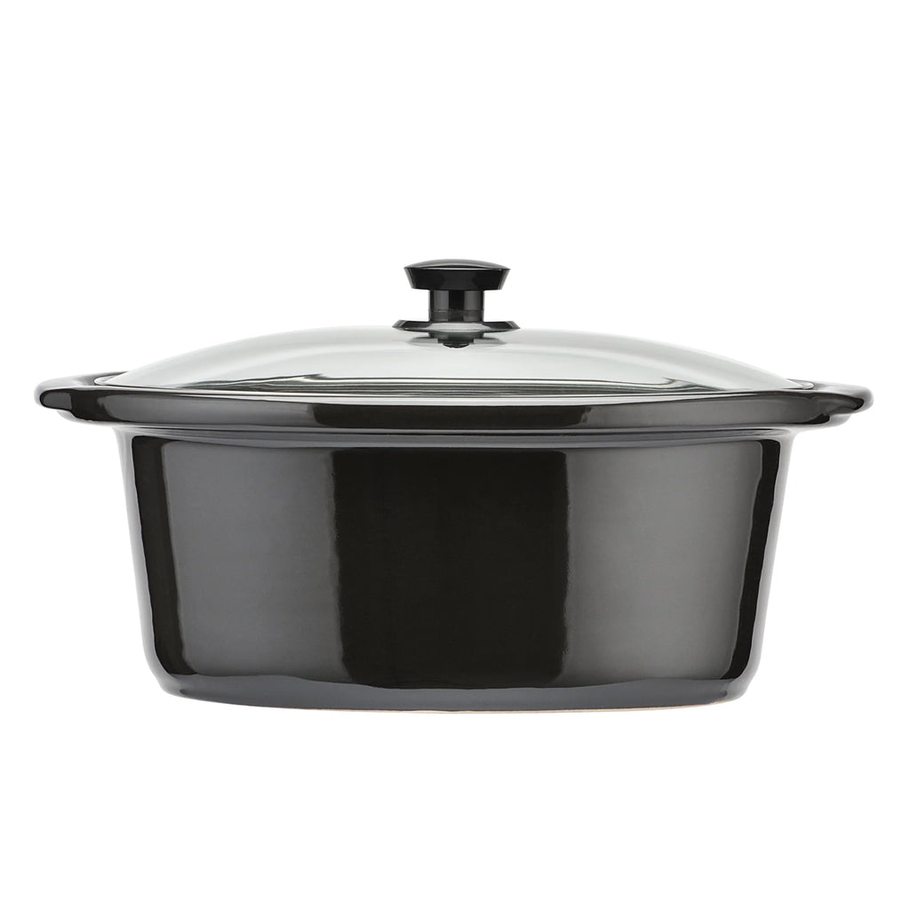6 Quart Oval Slow Cooker Stainless Steel Glass Lid C7647