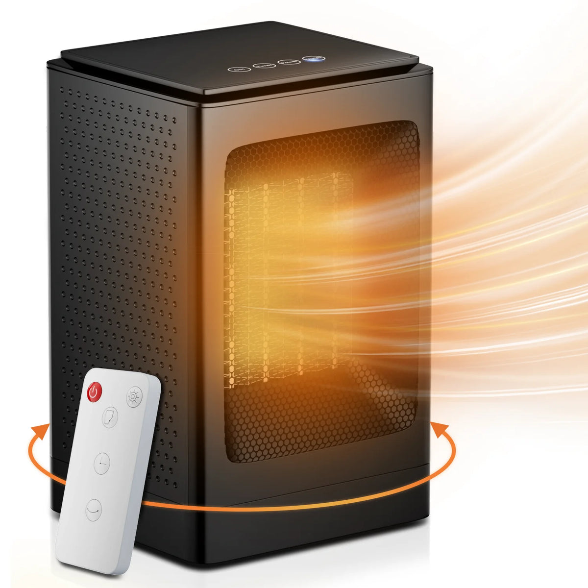 1500W PTC Electric Space Heater with Timer, Black C72849