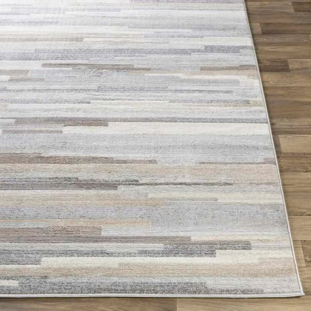 6x9 Gray Tan White Area Rug X775214