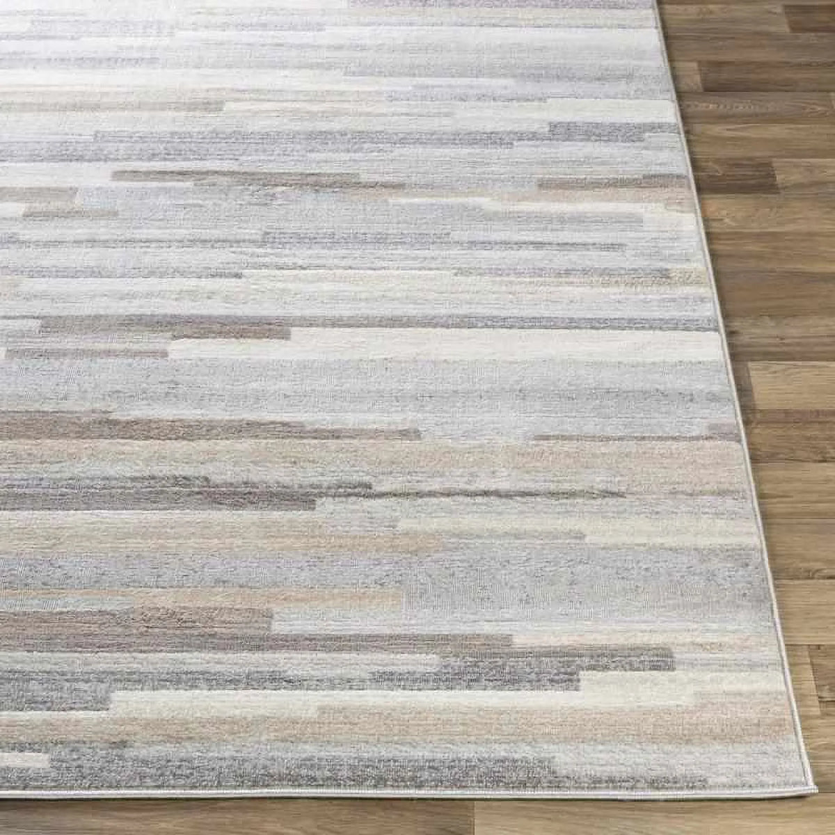 6x9 Gray Tan White Area Rug X775214