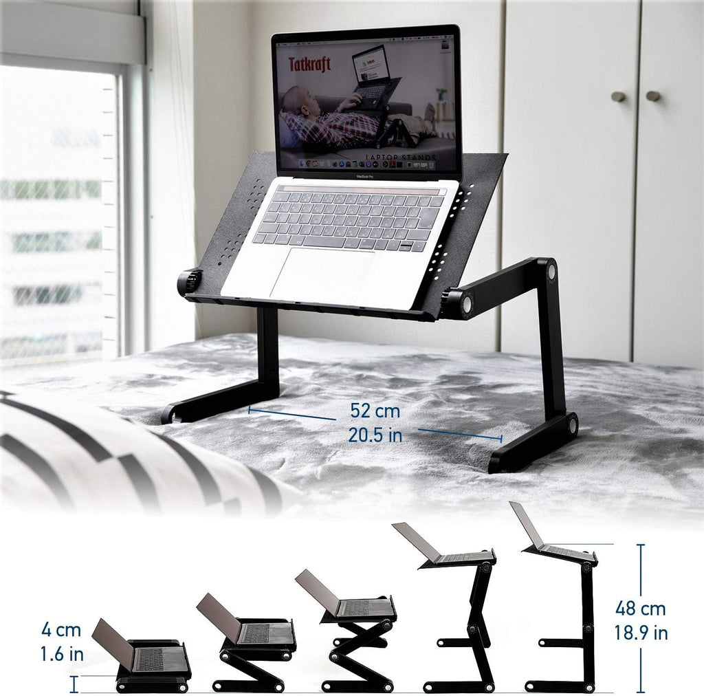 Black Pack of 2 Folding Laptop Table P449974