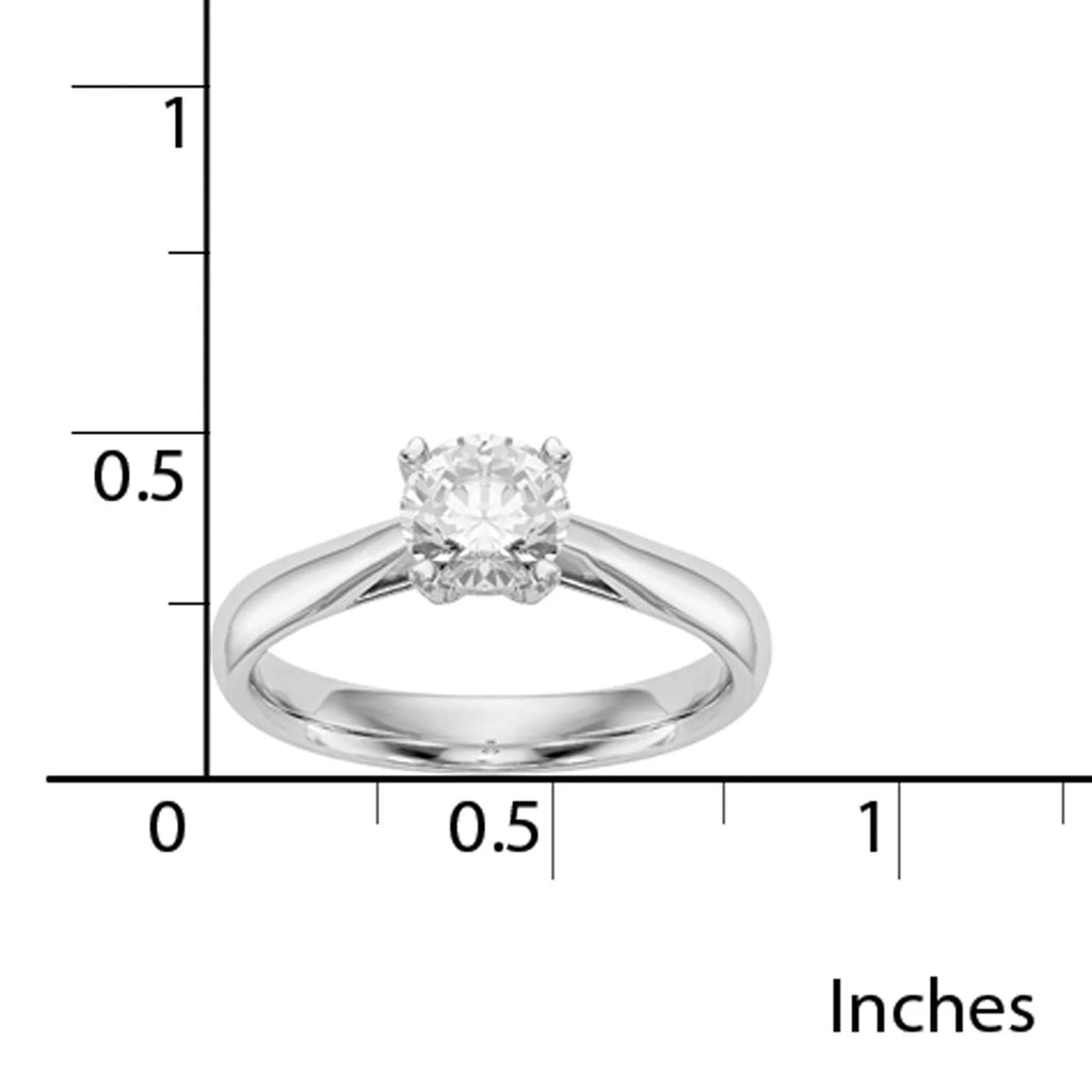 14 Karat White Gold Diamond Solitaire Engagement Ring C19848