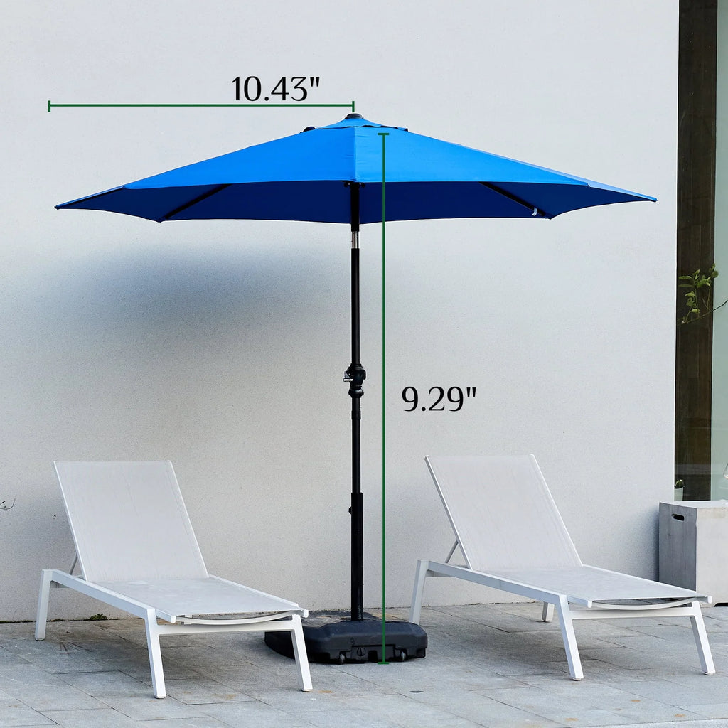 9-FT Outdoor Patio Umbrella with Push Button Tilt and Crank E81987